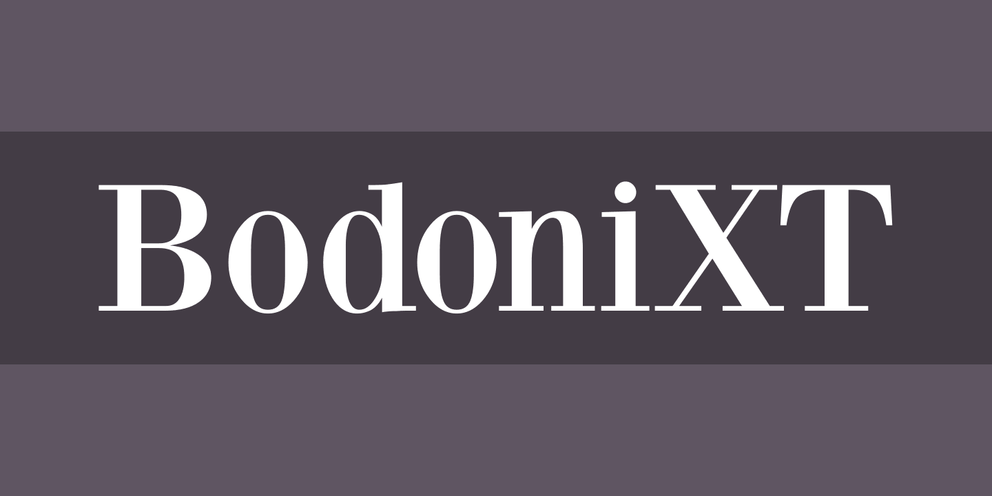 Przykład czcionki BodoniXT Regular